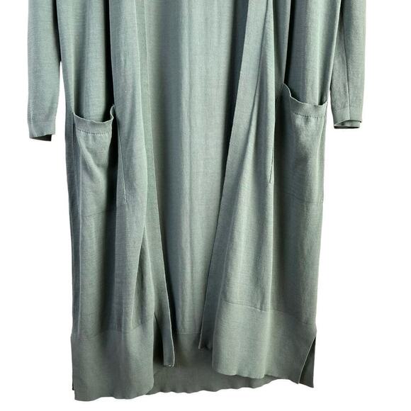 Sita Murt Long Cardigan in sage Green Lightweight 100% Cotton, Size EU 40 / US 8 - Picture 5 of 13